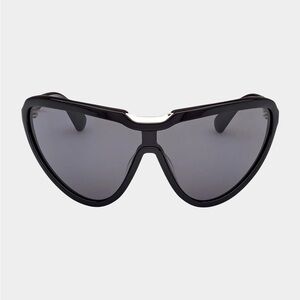 Max Mara Oversized "Emil" Designer Black Women's Shield Sunglasses, BRAND NEW